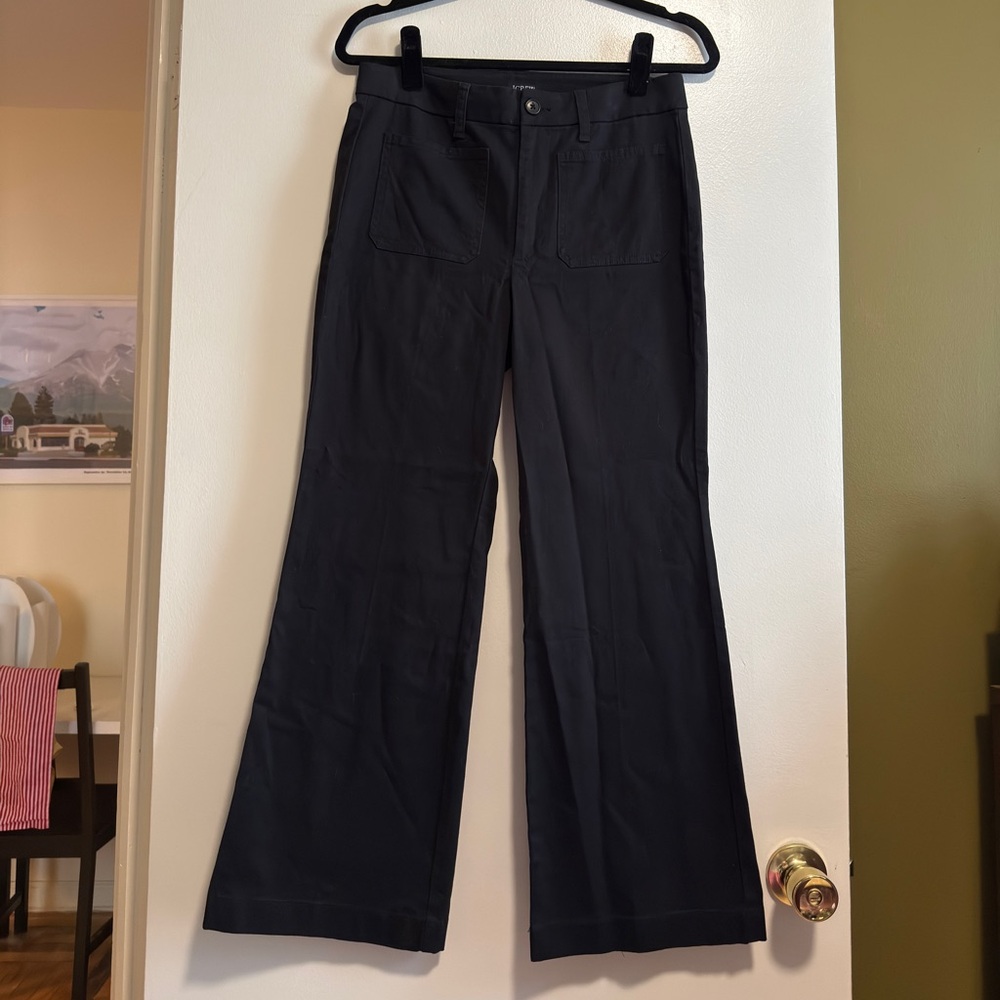 NWT J.Crew Charley kickout cropped pant in chino black size 4 / 27